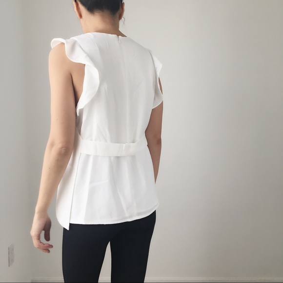 ON SALE Well made white out ruffle top. - Picture 5 of 6